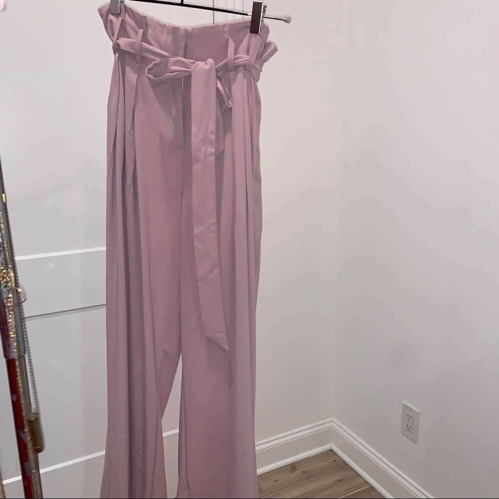 Large dusty pale blush pink work trousers pants